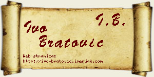 Ivo Bratović vizit kartica